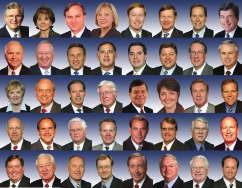 Montage of pictures of the top Republicans by party vote percentage. Montage of pictures of the top Republicans by party vote percentage.